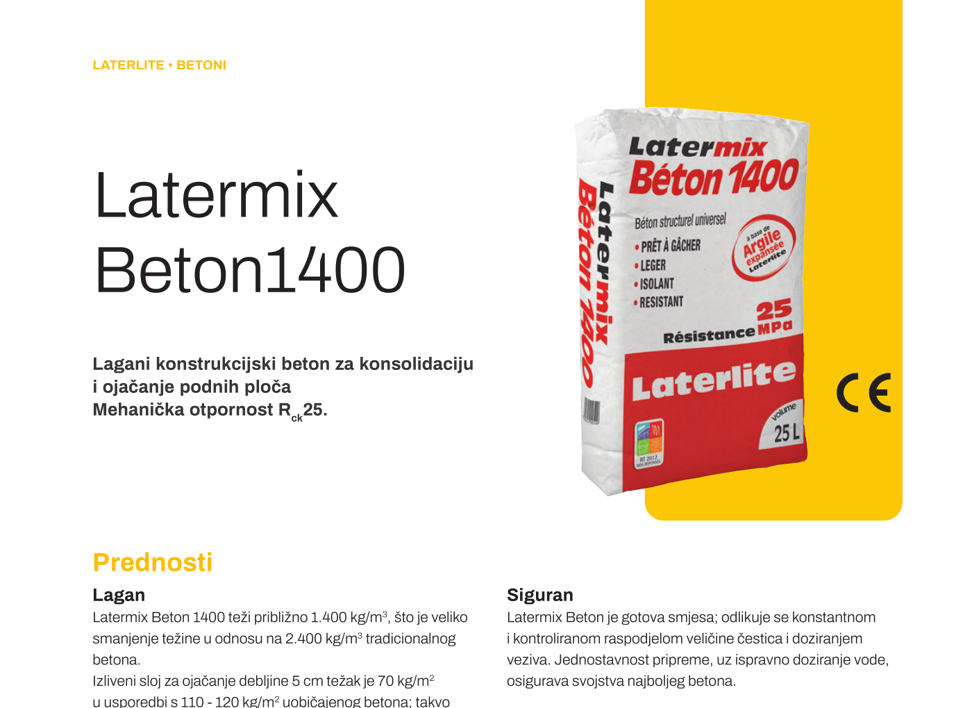 Tehnički list Latermix Beton 1400