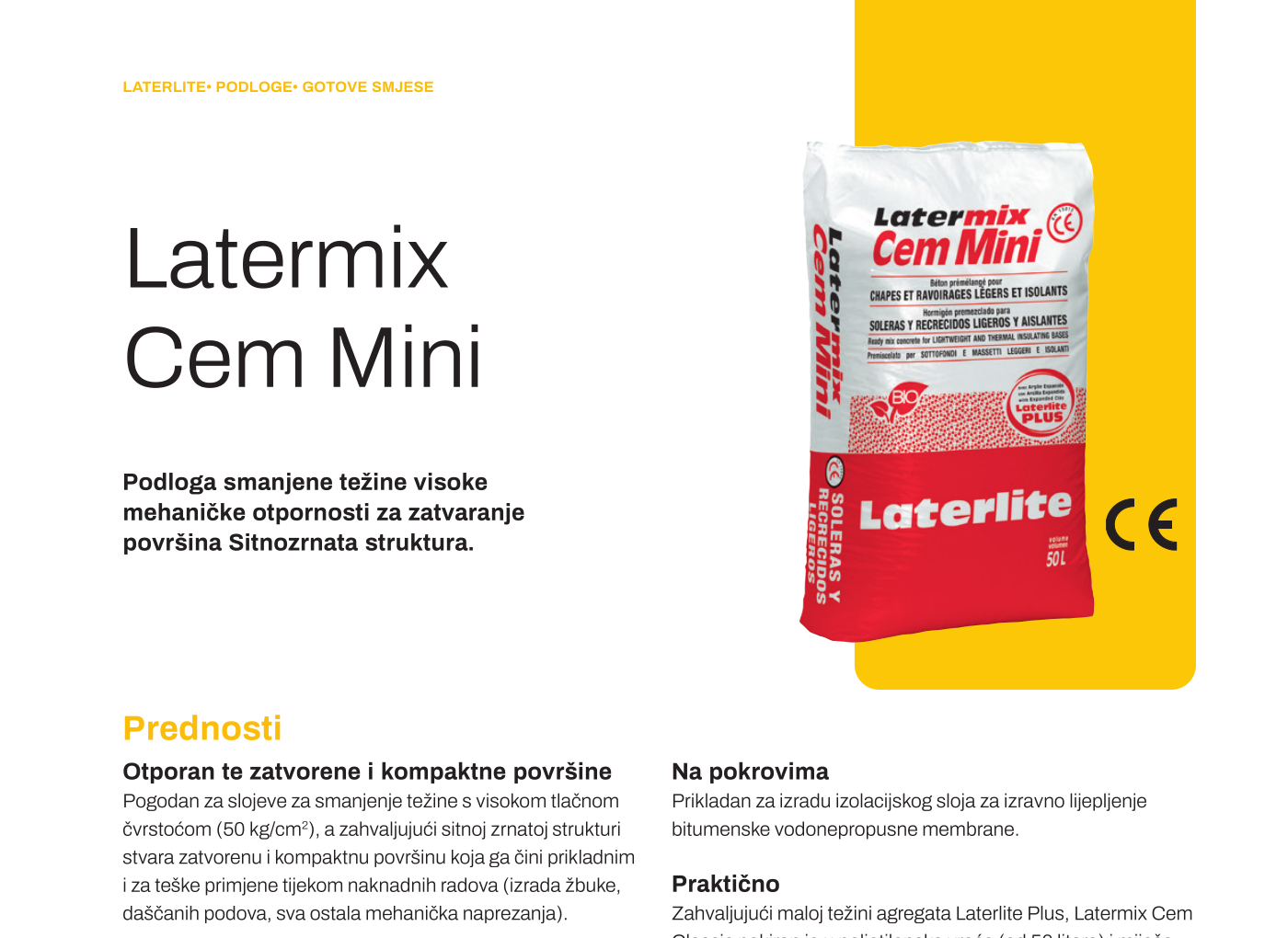 Tehnički list Latermix Cem Mini