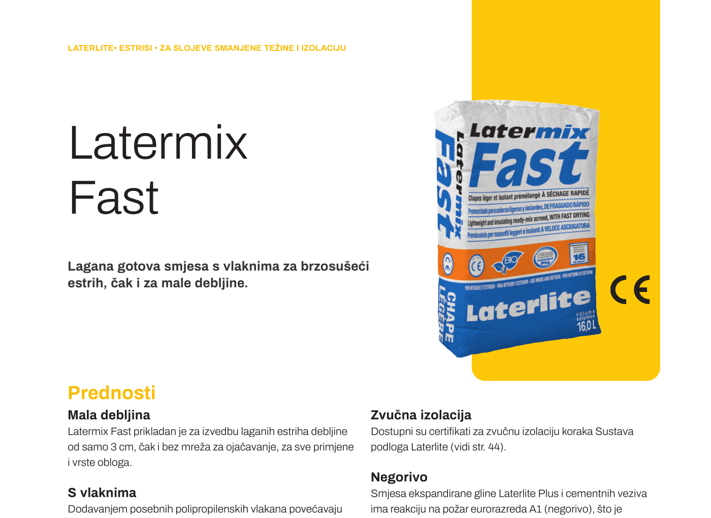 Tehnički list Latermix Fast