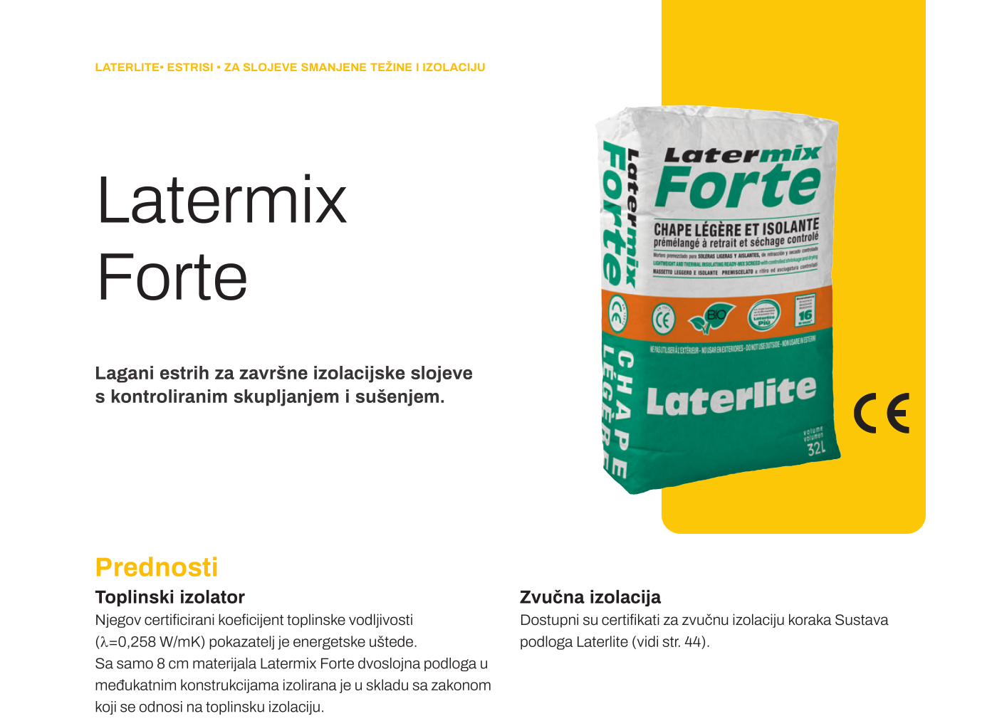 Tehnički list Latermix Forte